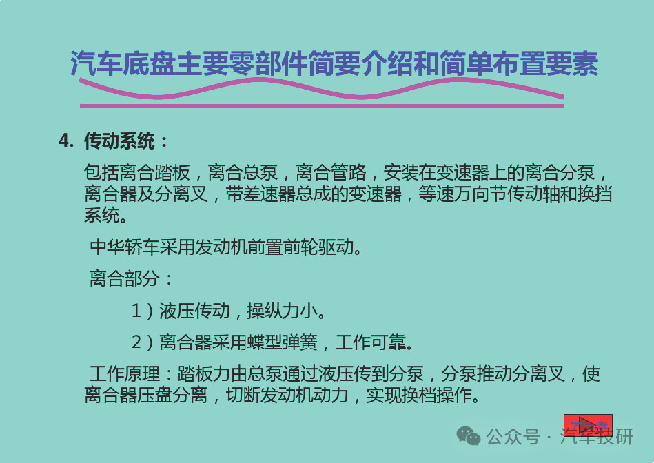 汽車底盤主要零部件簡(jiǎn)要介紹和簡(jiǎn)單布置要素